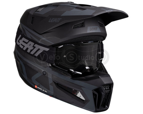 Мотошлем LEATT Moto 3.5 Helmet + Маска Velocity [Stealth], S (55-56 см)
