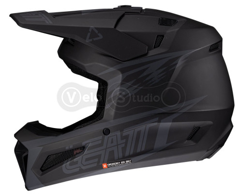 Мотошлем LEATT Moto 3.5 Helmet + Маска Velocity [Stealth], S (55-56 см)
