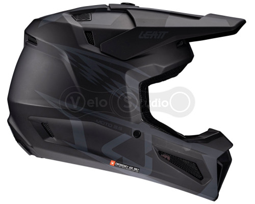Мотошлем LEATT Moto 3.5 Helmet + Маска Velocity [Stealth], S (55-56 см)