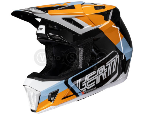 Мотошлем LEATT Moto 7.5 Helmet + Маска Velocity [Orange], M (57-58 см)
