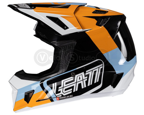 Мотошлем LEATT Moto 7.5 Helmet + Маска Velocity [Orange], M (57-58 см)