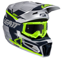 Мотошлем LEATT Moto 3.5 Helmet + Маска Velocity [Steel], M (57-58 см)