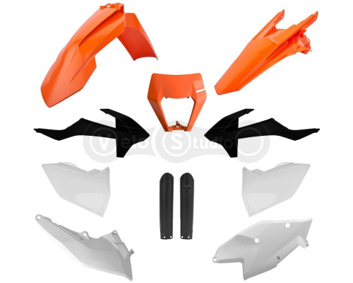 Пластик Polisport ENDURO kit - KTM (17-) [Orange/White2], KTM