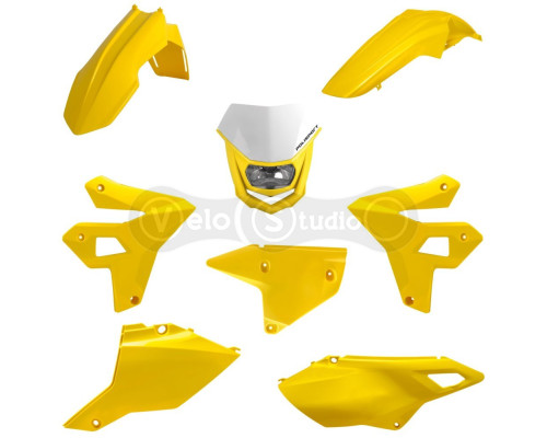 Пластик Polisport ENDURO Restyling kit - Suzuki (00-) [Yellow/White], Suzuki