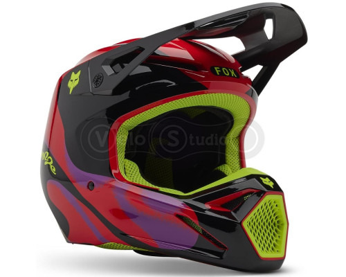 Мотошолом FOX V1 Mips Helmet - Emotion [Flo Red], XXL