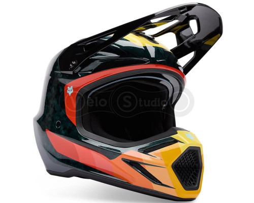 Мотошлем FOX V3 RS Mips Helmet - Grid [Orange], XL