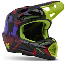 Мотошолом FOX V3 Mips Helmet - Throttle [Flo Yellow], XS