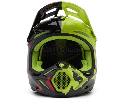 Мотошолом FOX V3 Mips Helmet - Throttle [Flo Yellow], XS