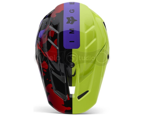 Мотошолом FOX V3 Mips Helmet - Throttle [Flo Yellow], XS