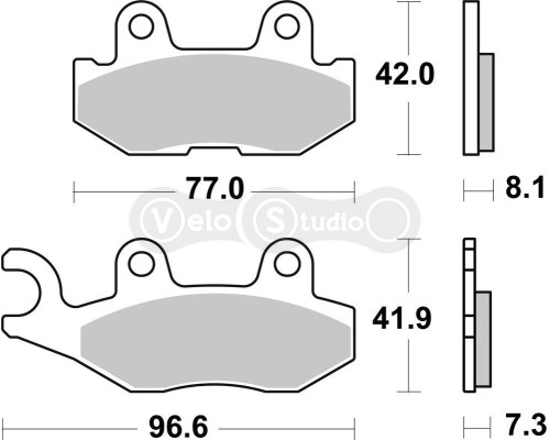 Тормозные колодки SBS 974SI Sport Brake Pads, Sinter/Carbon