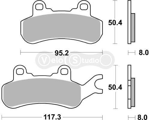 Тормозные колодки SBS 957SI Sport Brake Pads, Sinter/Carbon