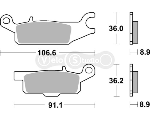 Колодки гальмівні SBS 852SI Sport Brake Pads, Sinter/Carbon