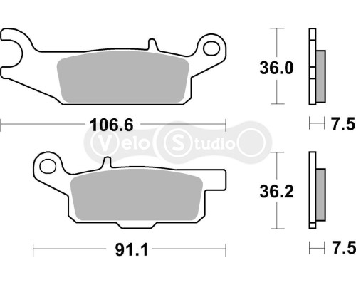 Колодки гальмівні SBS 849SI Sport Brake Pads, Sinter/Carbon