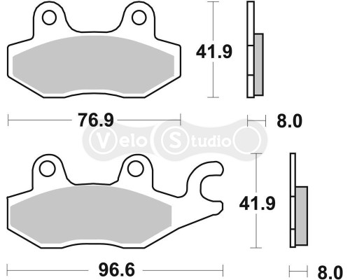 Тормозные колодки SBS 638LS Performance Rear Brake Pads, Sinter