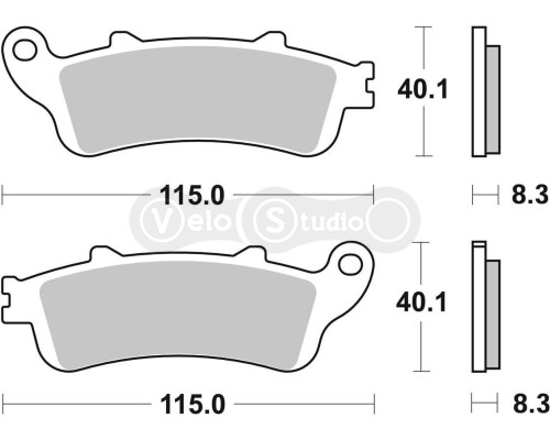 Тормозные колодки SBS 735H.HS High Performance Front Brake Pads, EVO Sinter