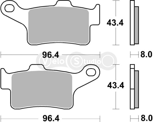 Тормозные колодки SBS 948H.HS High Performance Front Brake Pads, EVO Sinter