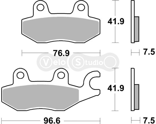 Тормозные колодки SBS 955HS Performance Front Brake Pads, Sinter