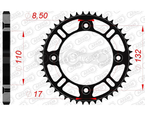 Задняя звезда AFAM 428 K-Steel Chainwheel 71102K - KTM [Black], 49z