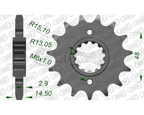 Передня зірка AFAM 530 Sprocket 20602 - Honda, 18z