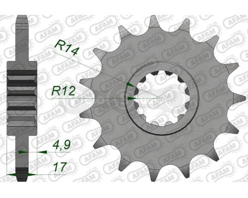 Передняя звезда AFAM 525 Sprocket 20515 - Honda, 15z