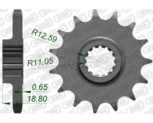 Передня зірка AFAM 530 Sprocket 52900 - Ducati, 15z