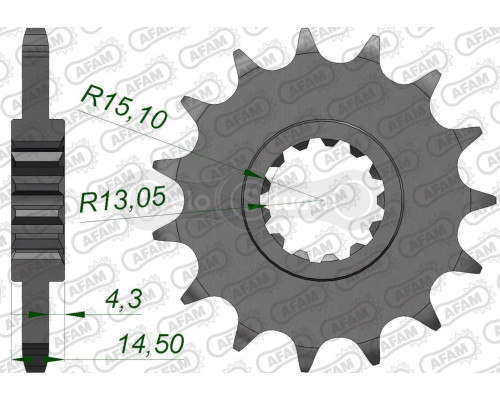 Передня зірка AFAM 525 Sprocket 20611 - Honda, 15z
