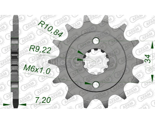 Передняя звезда AFAM 520 Sprocket 20320 - Honda, 14z