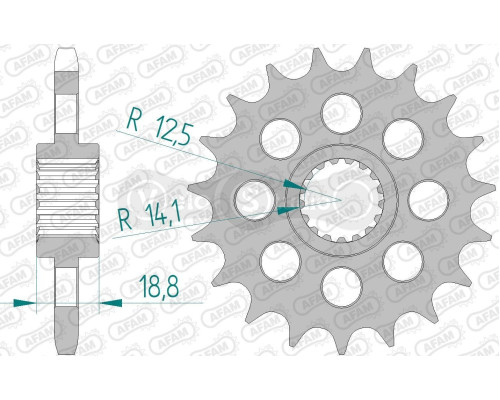 Передня зірка AFAM 525 Sprocket 61602 - BMW, 19z