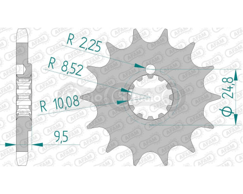 Передняя звезда AFAM 428 Sprocket 94202 - KTM, 13z