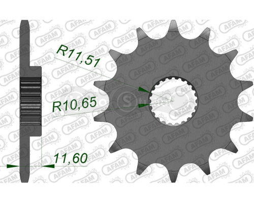 Передня зірка AFAM 520 Sprocket 21307 - Yamaha, 13z