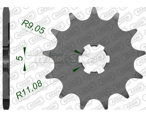 Передняя звезда AFAM 520 Sprocket 24201 - Kawasaki, 12z