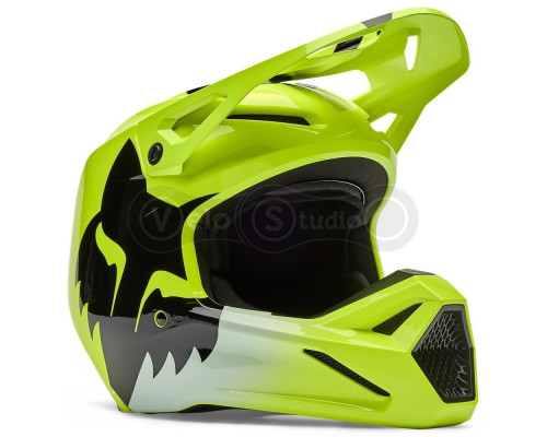 Мотошлем FOX V1 Mips Helmet - SHIELD [Flo Yellow], XXL
