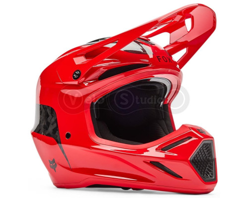Мотошлем FOX V3 RS Mips Helmet - FRACTURE [Flo Red], M