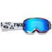 Маска FOX MAIN II SPARK Goggle - IMAGE COSMO [White], Mirror Blue Lens