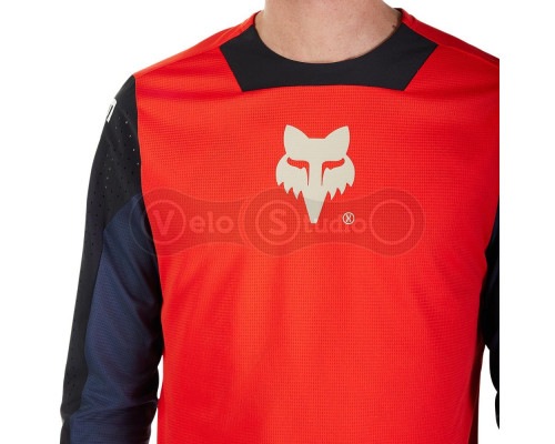 Вело джерсі FOX DEFEND LS Jersey - ELEVATED [Flo Red], XXL