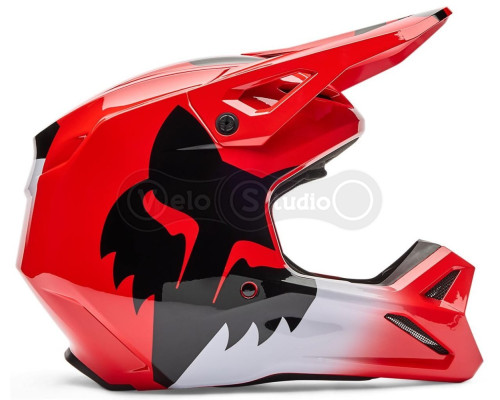 Мотошолом FOX V1 Mips Helmet - SHIELD [Flo Red], M