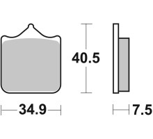 Колодки гальмівні Renthal RC-1 BP-512-HHP4 Front Brake Pads, Sintered