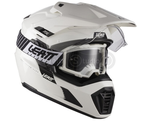 Мотошолом LEATT ADV 7.5 Adventure Helmet + Goggle [White], S