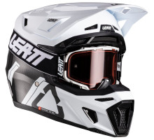 Мотошлем LEATT Moto 9.5 Carbon Helmet + Goggle Velocity Iriz 6.5 [White], M