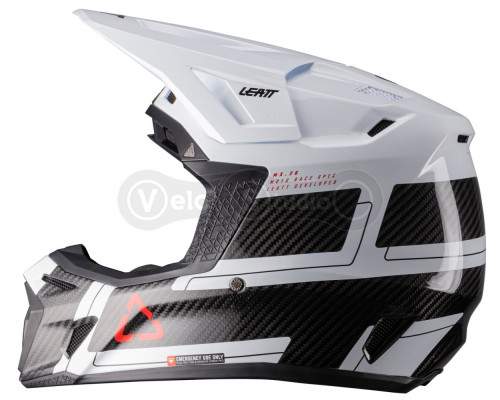 Мотошолом LEATT Moto 9.5 Carbon Helmet + Goggle Velocity Iriz 6.5 [White], M
