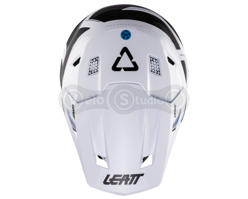 Мотошолом LEATT Moto 9.5 Carbon Helmet + Goggle Velocity Iriz 6.5 [White], M