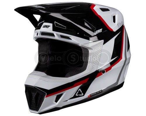 Мотошлем LEATT Moto 7.5 Helmet + Маска Velocity 4.5 [White/Red], XL