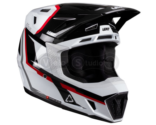 Мотошлем LEATT Moto 7.5 Helmet + Маска Velocity 4.5 [White/Red], XL