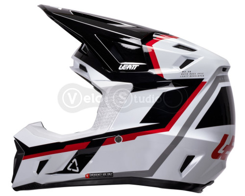Мотошлем LEATT Moto 7.5 Helmet + Маска Velocity 4.5 [White/Red], XL