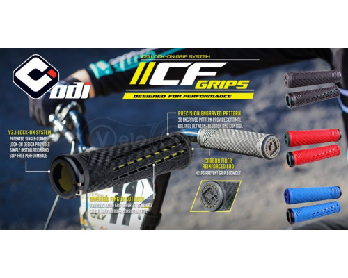 Грипсы ODI CF Grip v2.1 Lock-On Blue / White