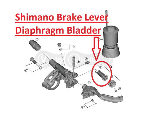 Діафрагма гальмівної ручки Shimano BL-M820