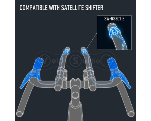 Дуал Shimano ST-RX825-L GRX, Di2 Dual Control 2 скорости, левая