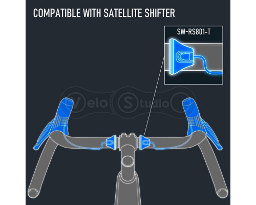 Дуал Shimano ST-RX825-L GRX, Di2 Dual Control 2 скорости, левая