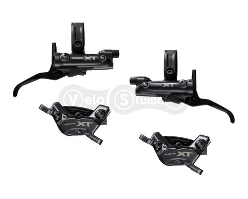 Комплект гальм Shimano M8220 DEORE XT перед+зад (4-поршн, J-kit гідролінії 1000 та 1700мм)