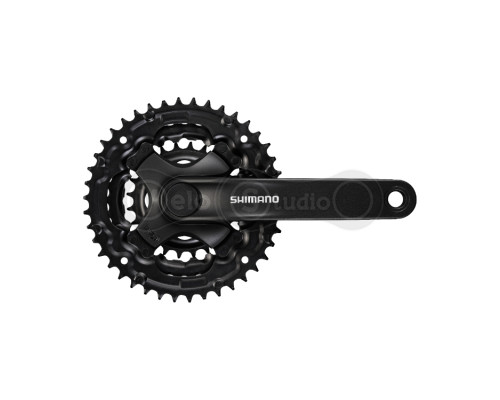 Шатуны Shimano FC-TY301, 170мм, 42x34x24, защита, черные, OEM